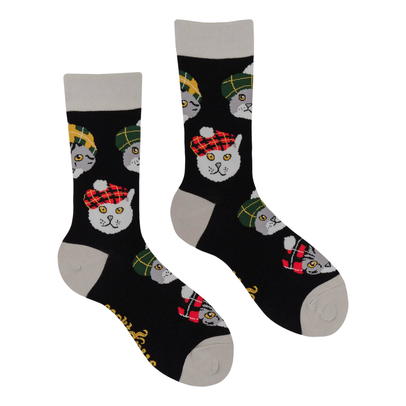 Highland Cats Socks-Black/ S
