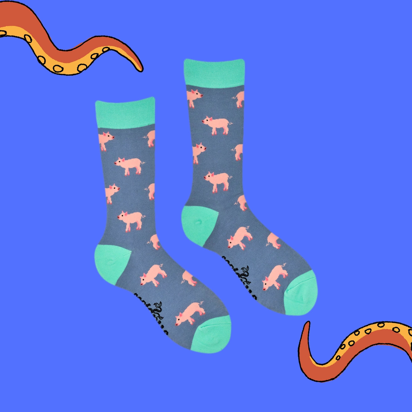 Piglets Bamboo Socks-Denim/ L