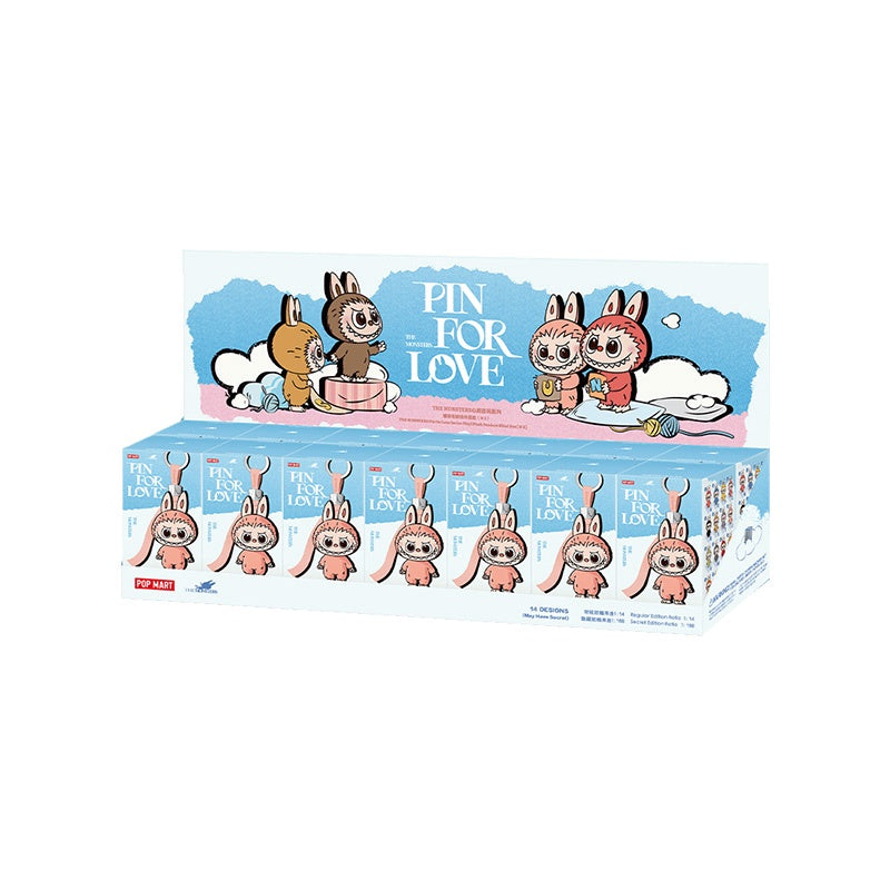 POP MART - Labubu - The Monster PIN FOR LOVE SERIES - Vinyl Plush Pendant Blind Box (N-Z) - No return & refund & exchange - Resale
