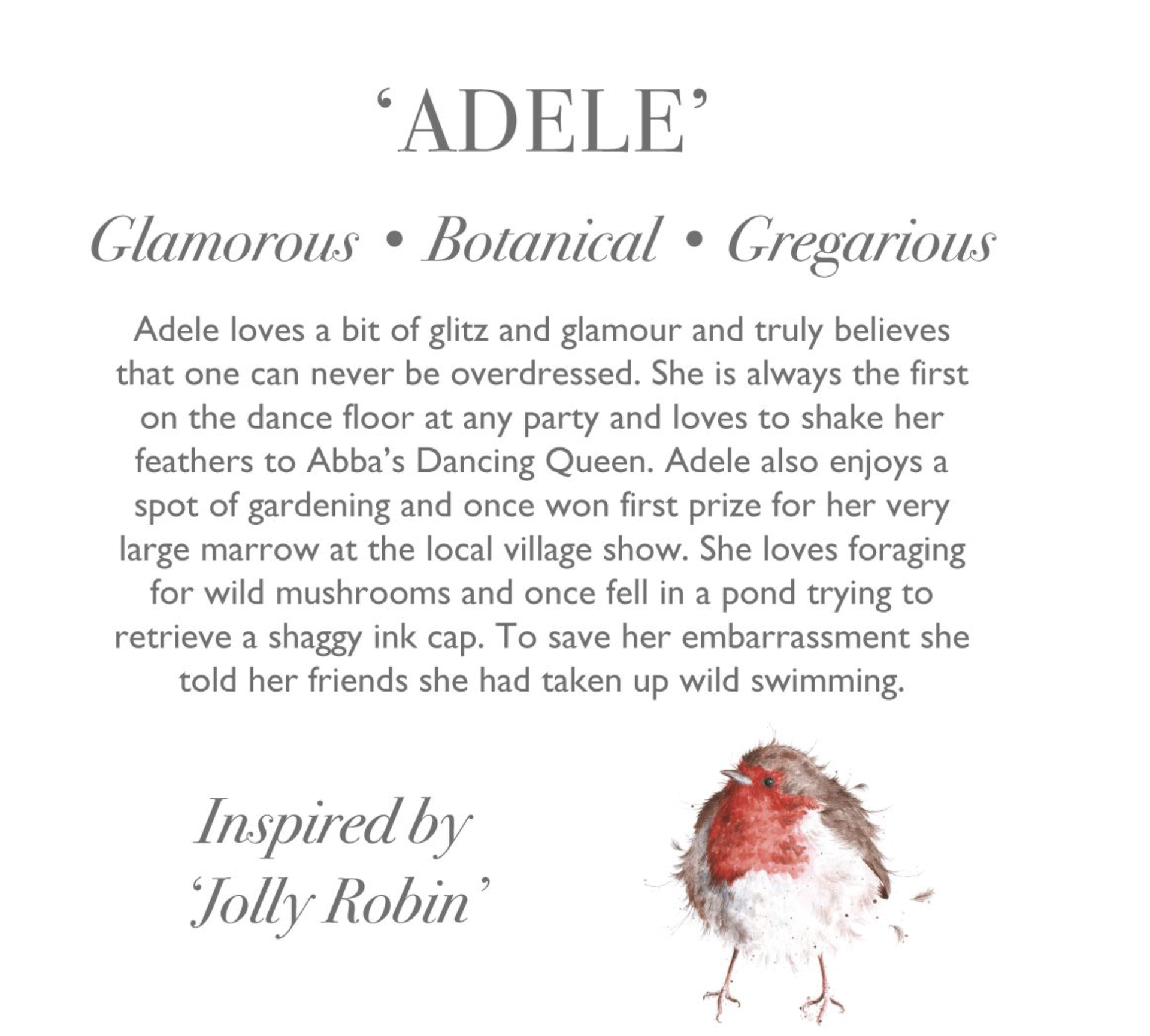 Wrendale Plush Junior Robin --Adele