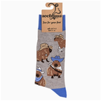 Cowboy Capybara Socks-Grey/ S