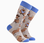Cowboy Capybara Socks-Grey/ S
