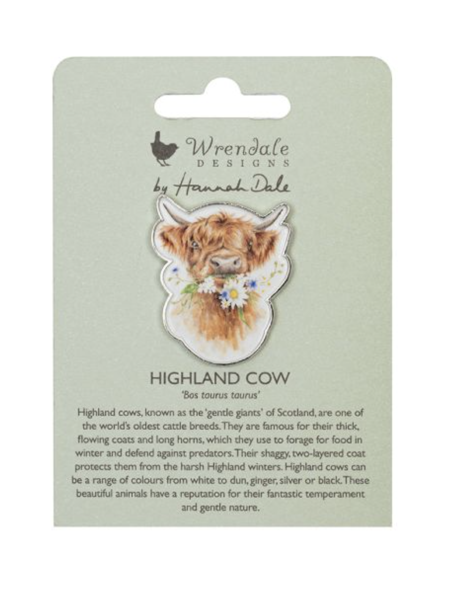Wrendale Highland Cow Pin Badge