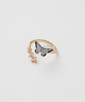 Fable Enamel Blue Butterfly Ring