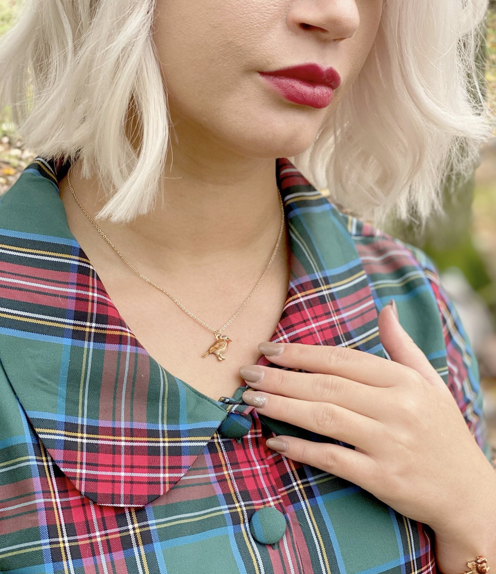 Fable Enamel Robin Necklace