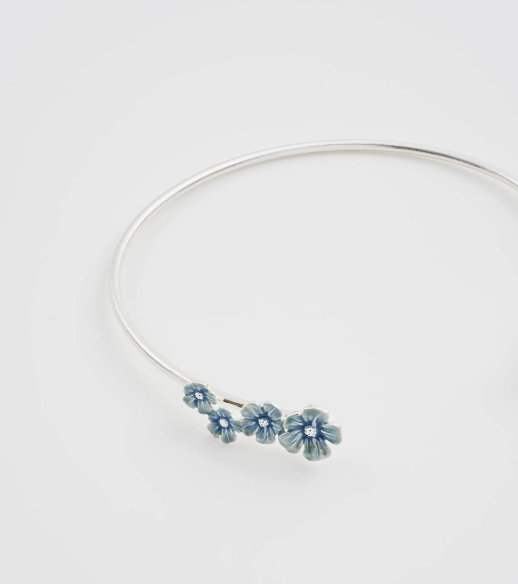 Fable Forget Me Not Silver Bangle