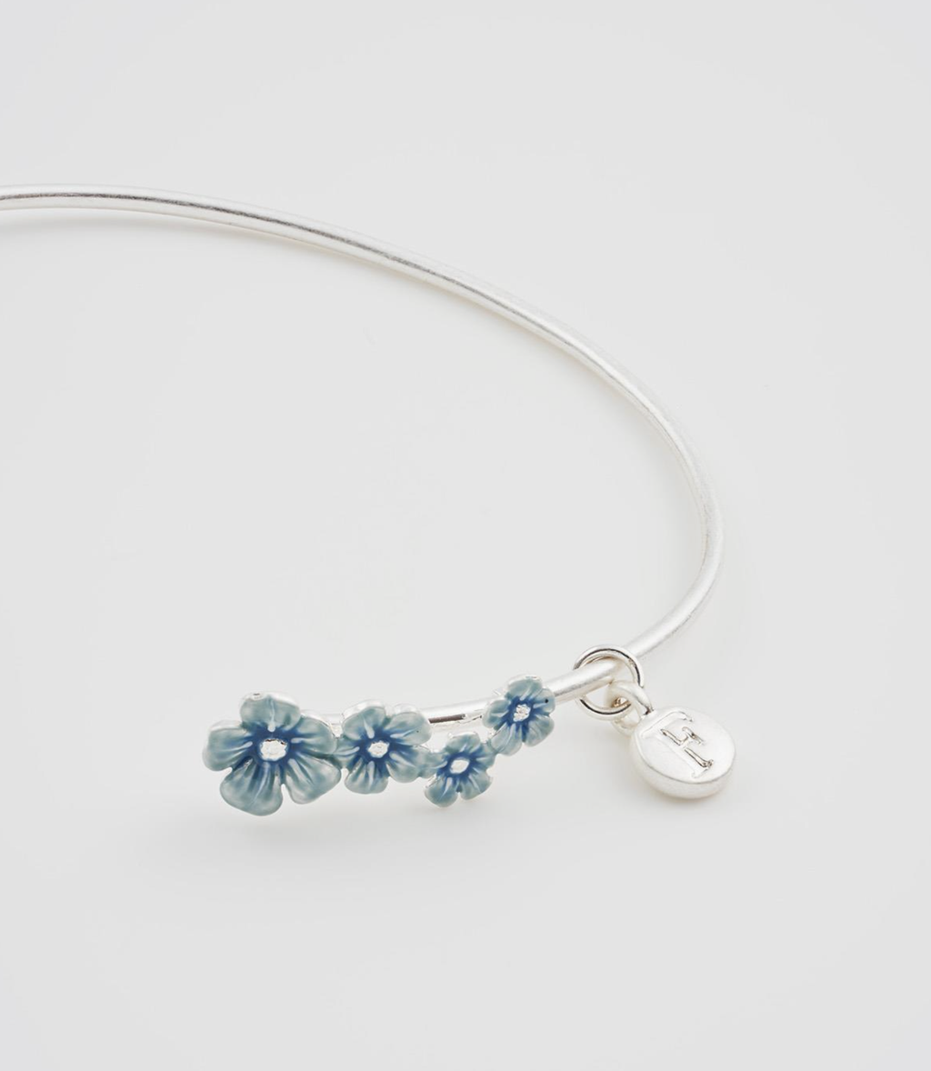 Fable Forget Me Not Silver Bangle