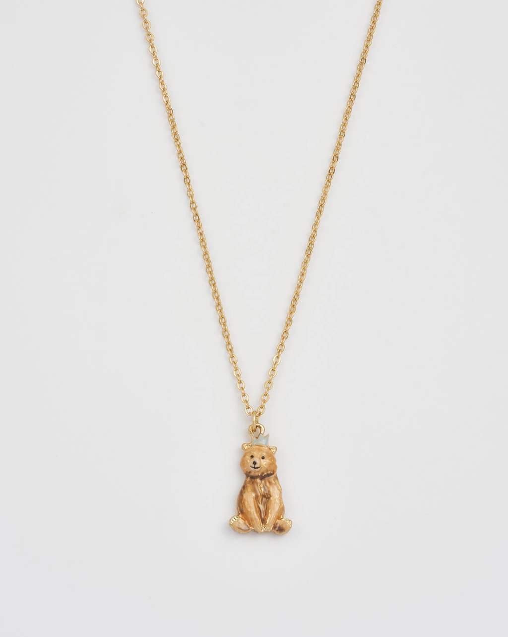 Fable Party Bear Gold Chain Necklace