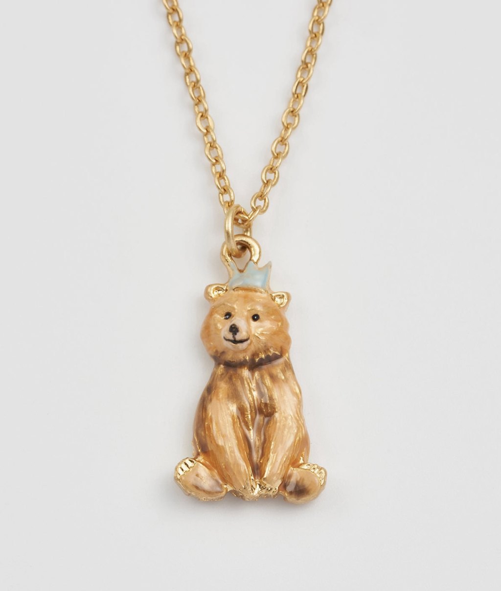 Fable Party Bear Gold Chain Necklace