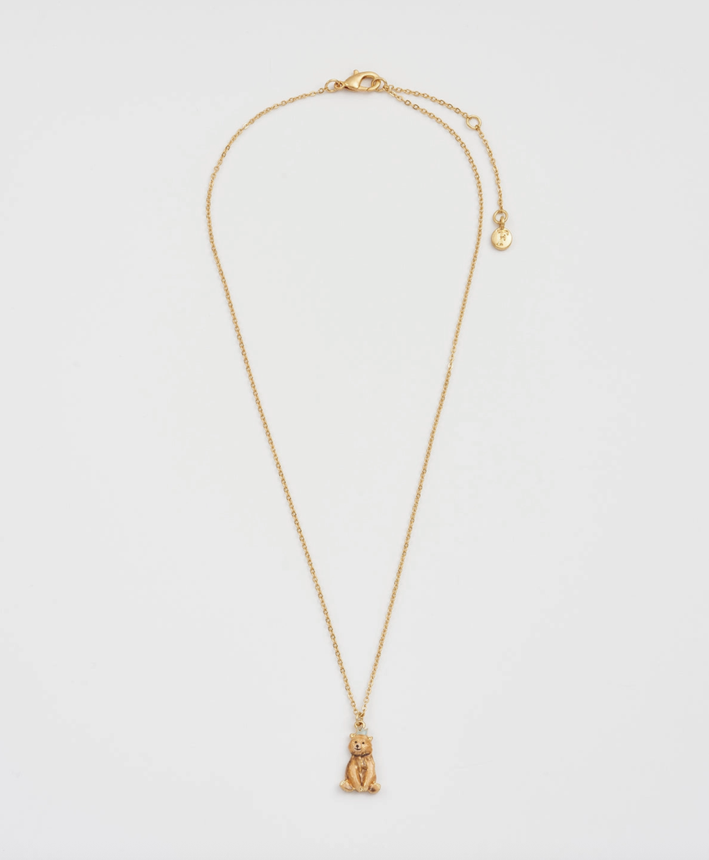 Fable Party Bear Gold Chain Necklace