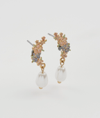 Fable Hibiscus & Pearl Earrings