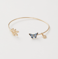Fable Enamel Blue Butterfly Bangle