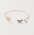 Fable Enamel Blue Butterfly Bangle
