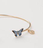 Fable Enamel Blue Butterfly Bangle