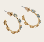 Fable Forget-Me-Not Stud Hoop Earrings