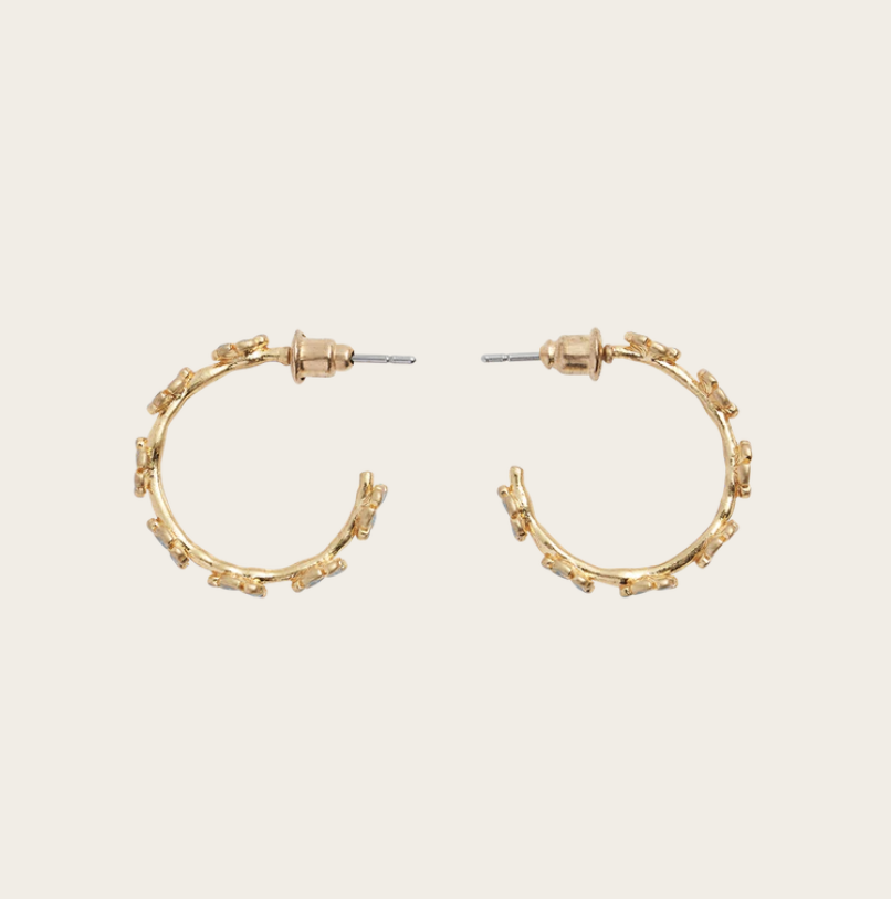 Fable Forget-Me-Not Stud Hoop Earrings