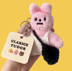 Cute Pink Bunny by Clarice Tudor - Mixed Color