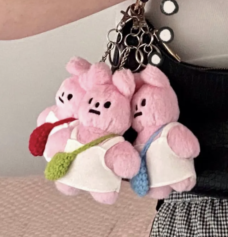 Cute Pink Bunny by Clarice Tudor - Mixed Color