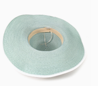 Bold Daisy Wide Brim Foldable Hat - Light Green (57cm)