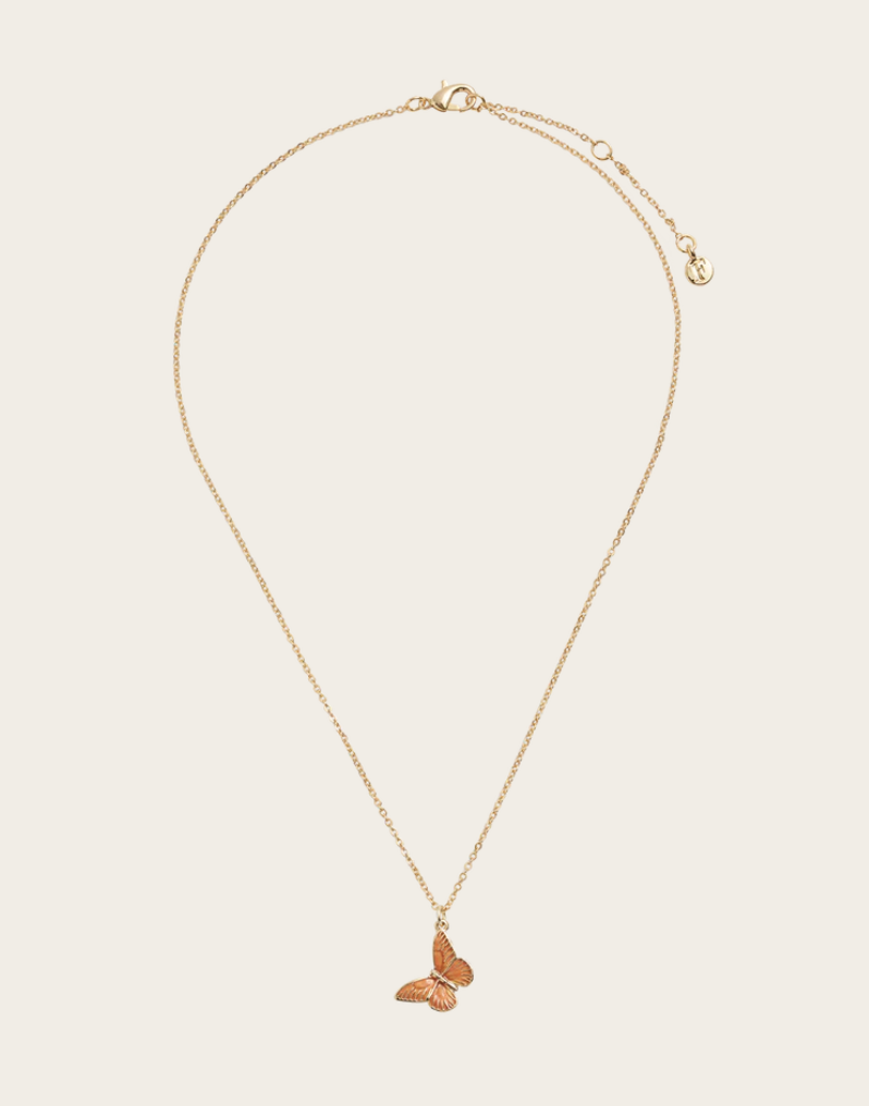 Fable Orange butterfly necklace