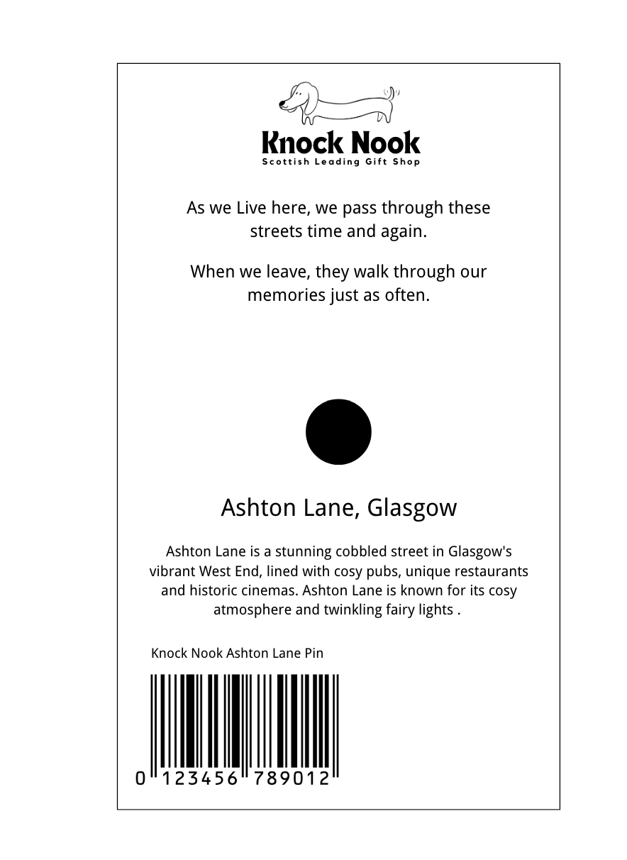 Knock Nook Ashton Enamel Pin