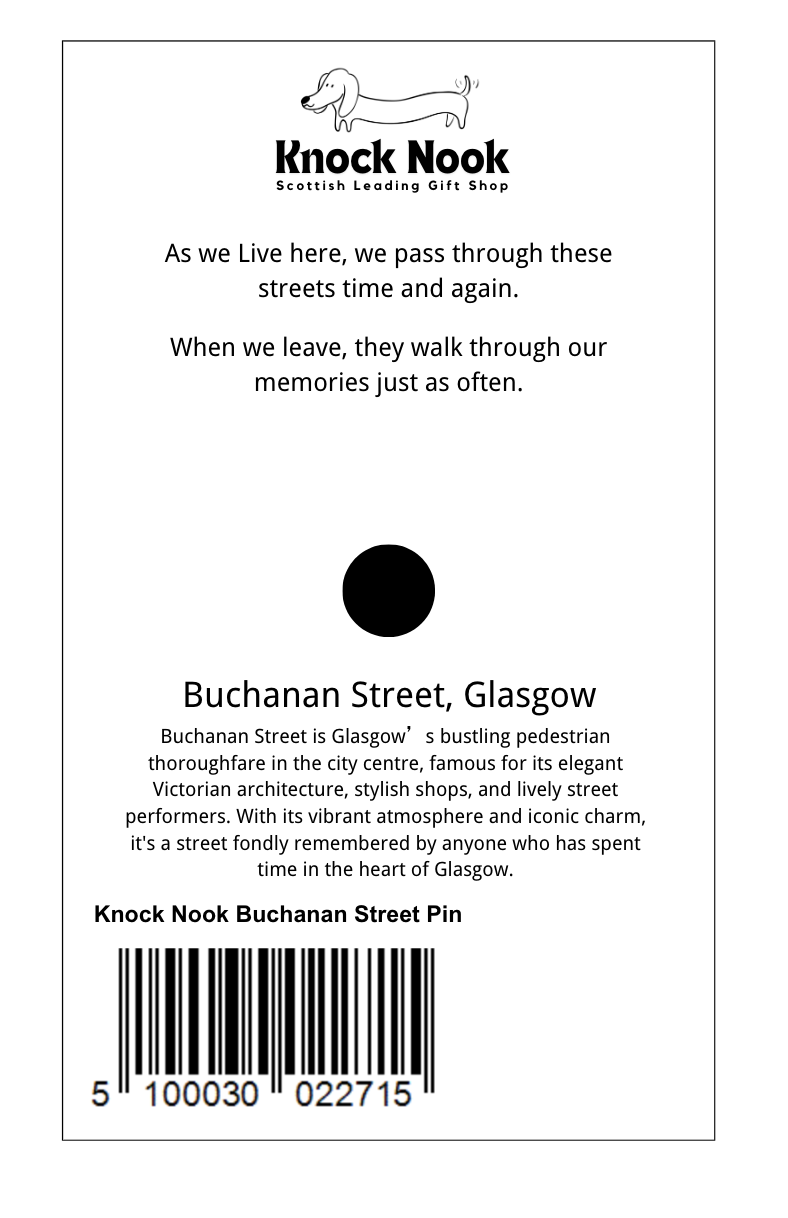 Knock Nook Buchanan Street Enamel Pin