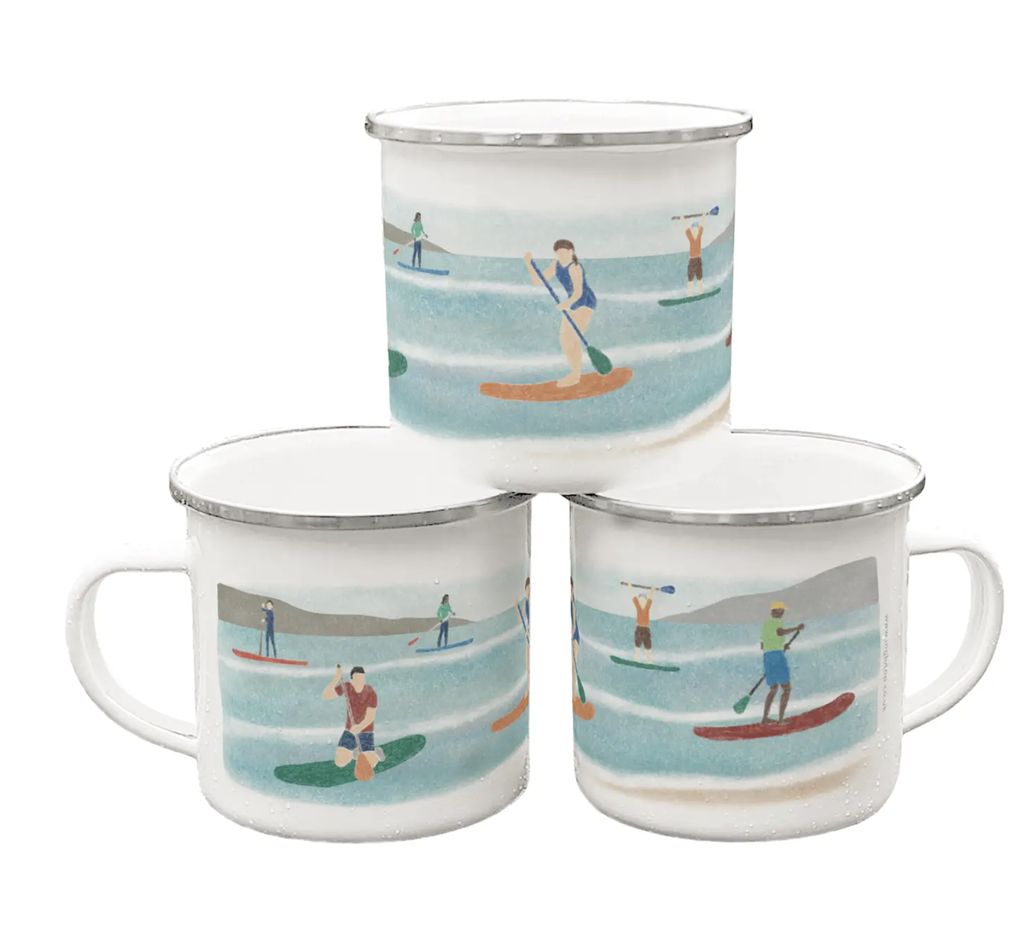 Paddleboarding Enamel Mug