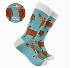 Fluffy Wee Hairy Coo Socks-Duck Egg/ S