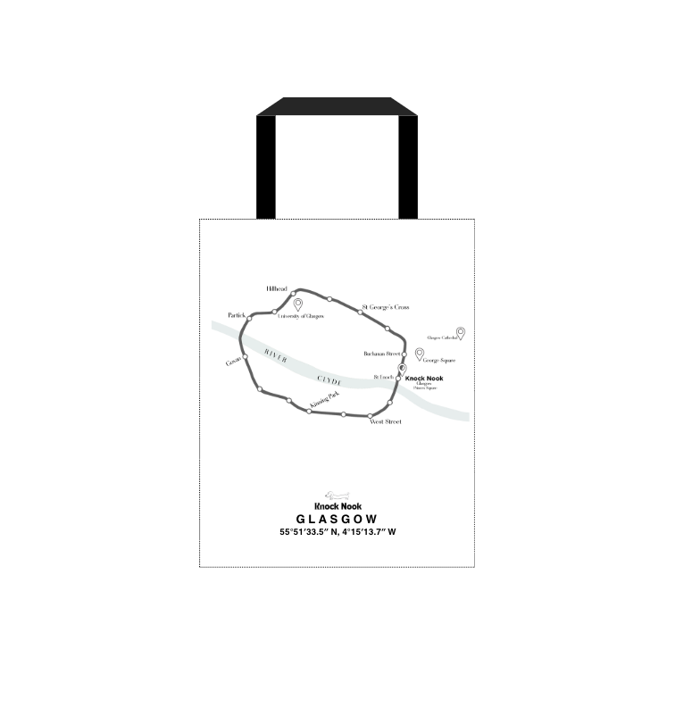 Knock Nook Desigan Canvas bag - People Make Glasgow