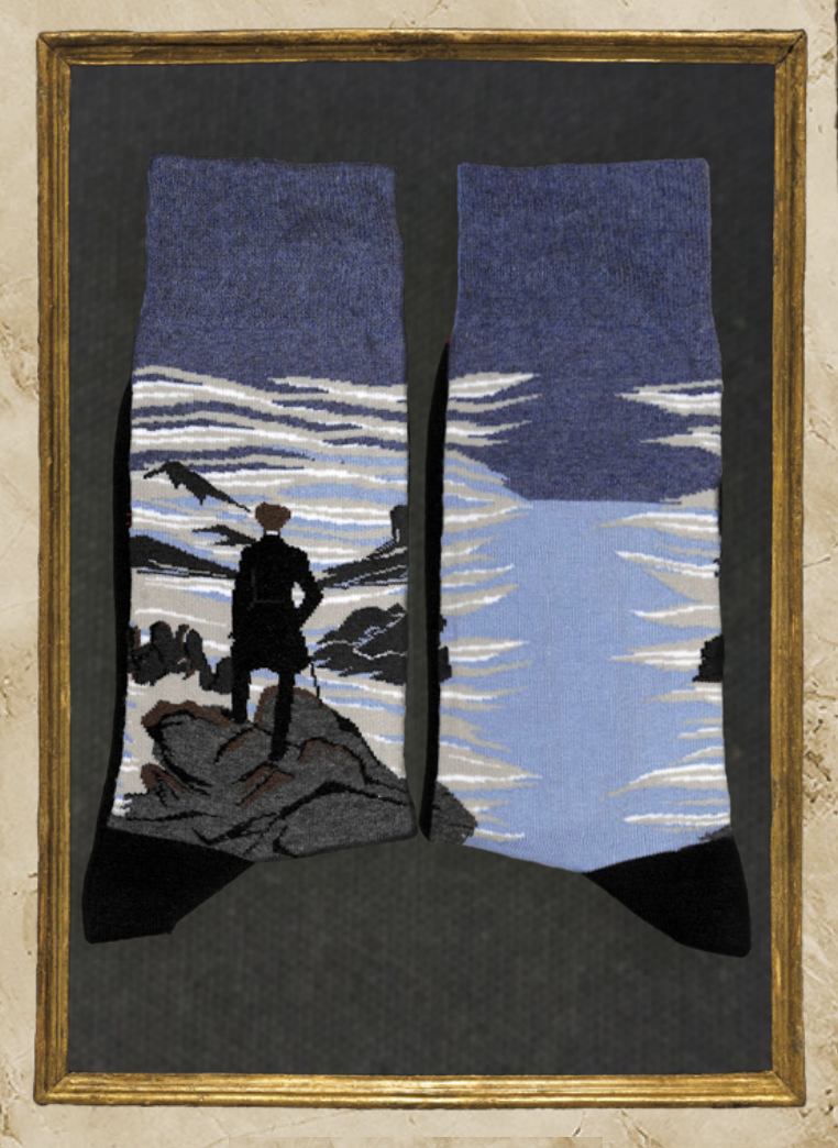 Caspar David Friedrich - The hiker over the fog sea socks