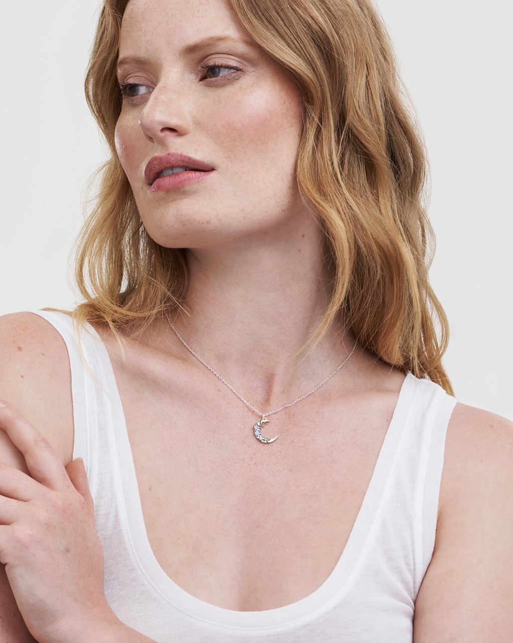 Fable Nightshade Moon Silver Chain Necklace