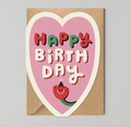 Heart Shaped Happy Birthday Card | Die Cut Greeting Cards