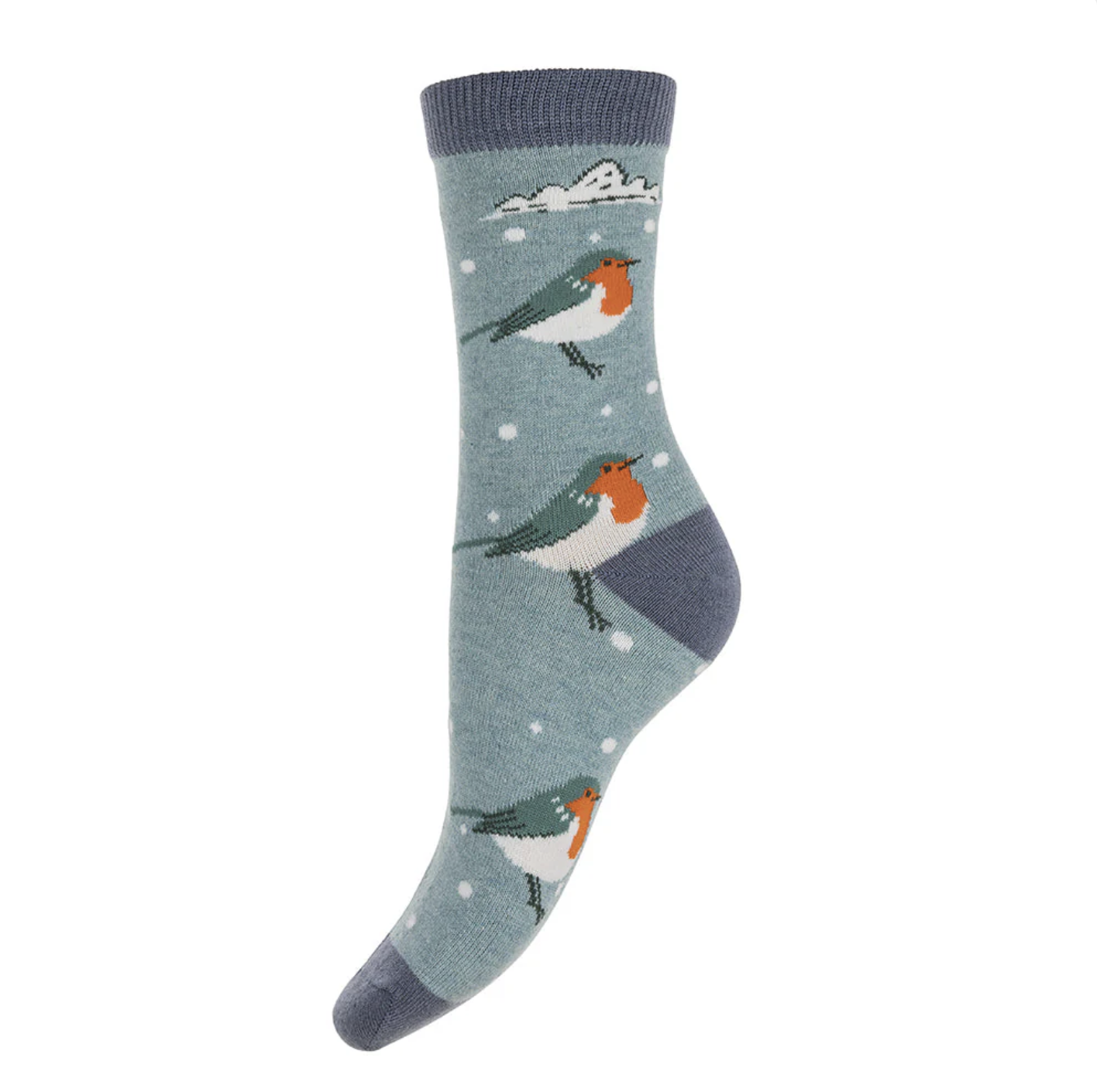 GEMJAR ROBIN RED BREAST WOOL BLEND SOCKS