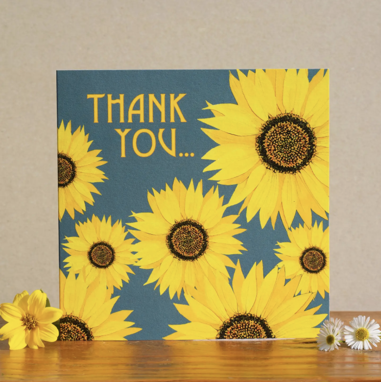 Sunflowers Thank you card