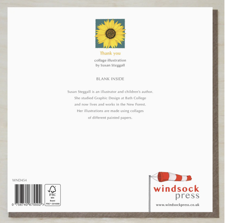 Sunflowers Thank you card