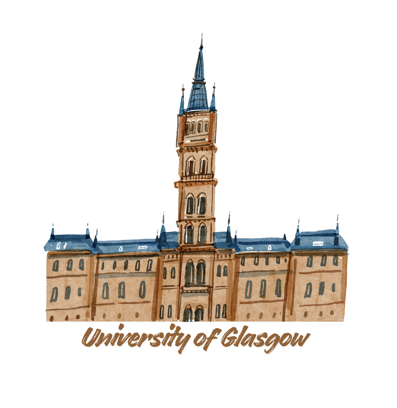 Knock Nook ⤬ Artist Original Design - "University of Glasgow" Magnet