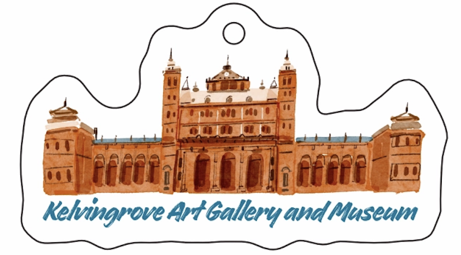 Knock Nook ⤬ Artist Original Design - ‘ Kelvingrove Art Gallery and Museum' Keychain