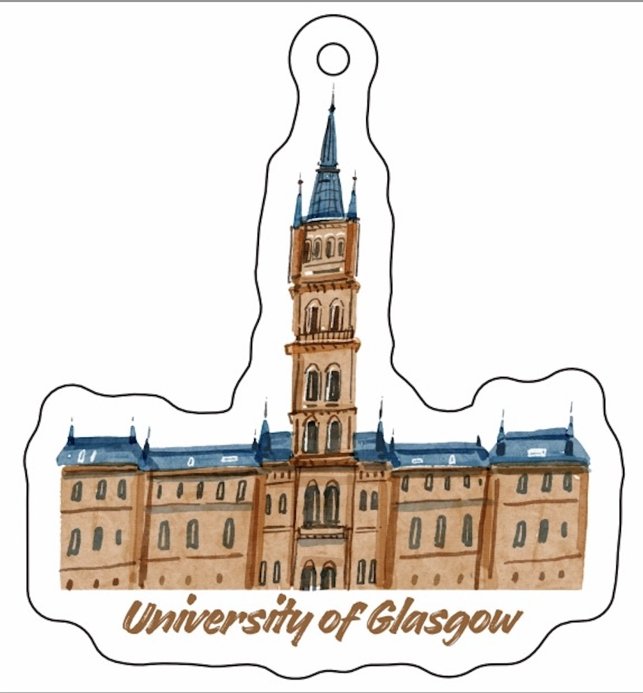 Knock Nook ⤬ Artist Original Design - ' University of Glasgow' Keychain