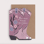 Cowboy Boots Birthday Card | Cowgirl Birthday Card | Western