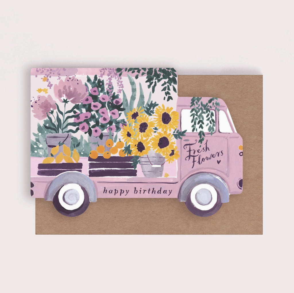 Flower Truck Birthday Card | Female Birthday Card