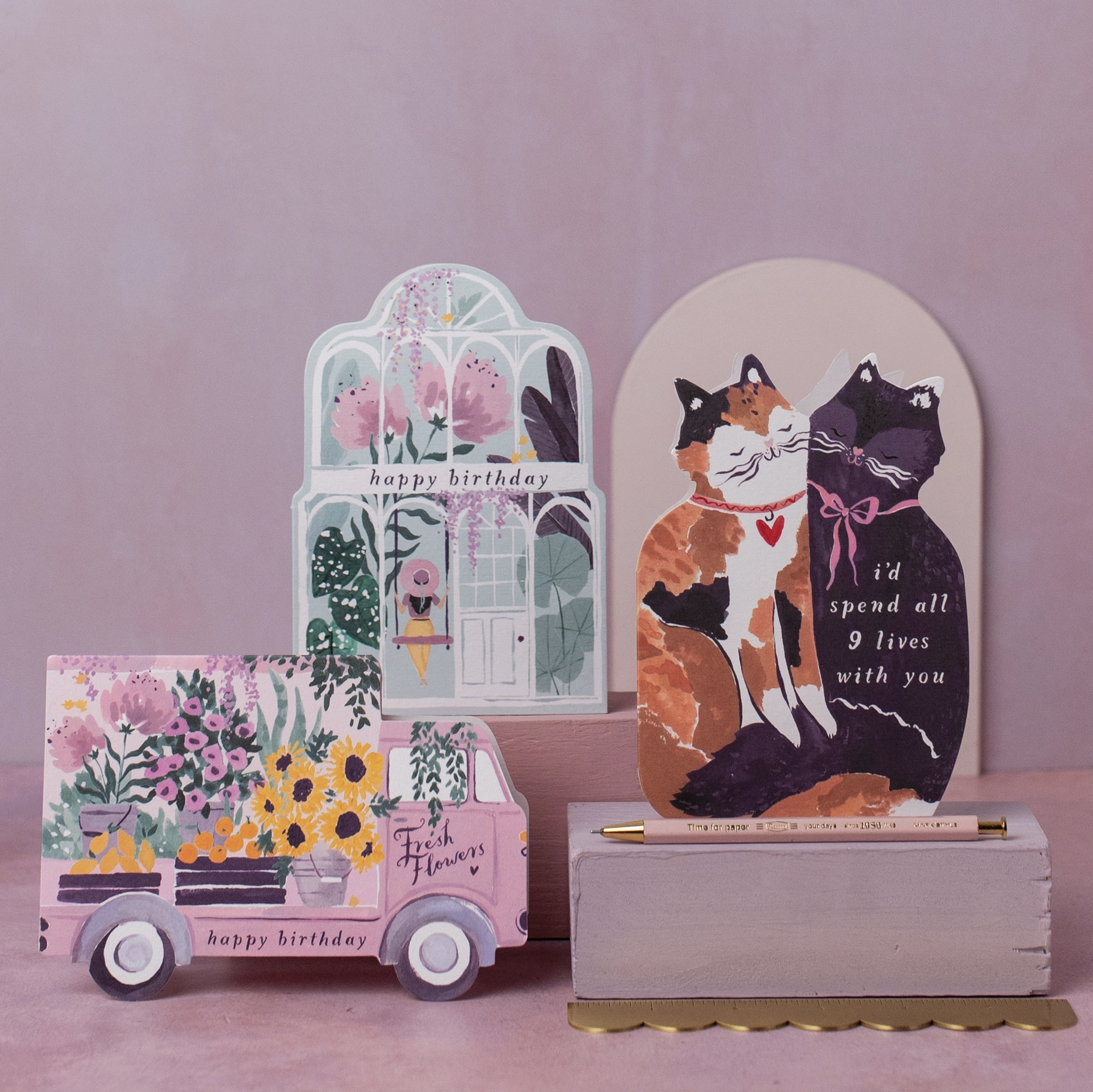 Flower Truck Birthday Card | Female Birthday Card