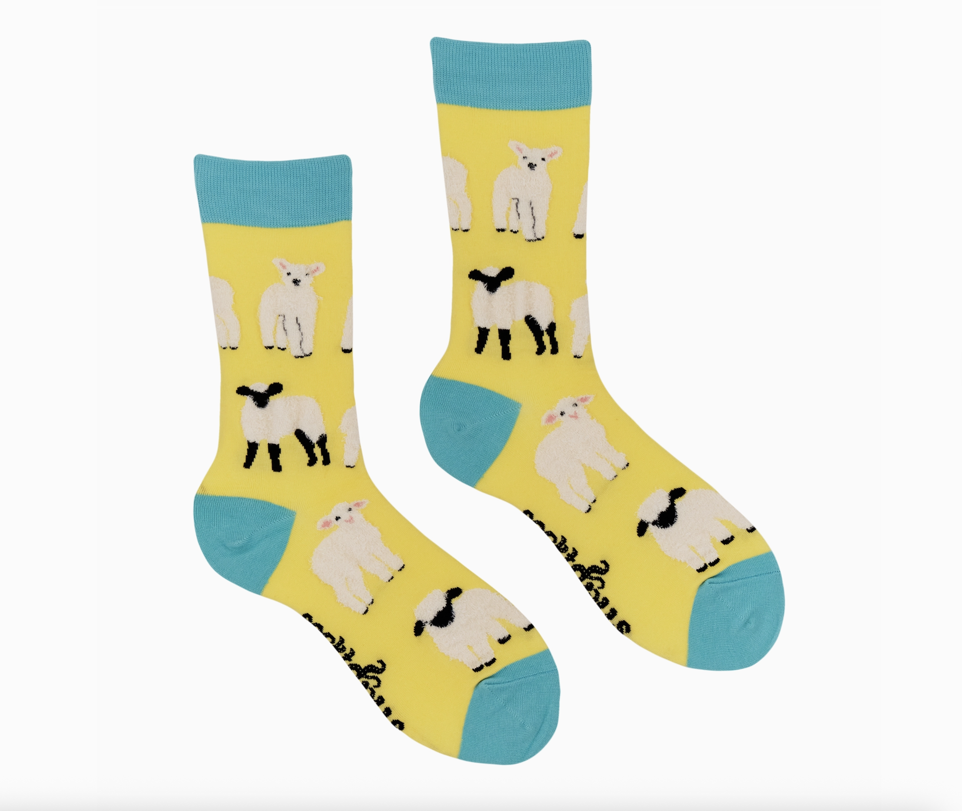 Fluffy Lamb Socks-Yellow/ S