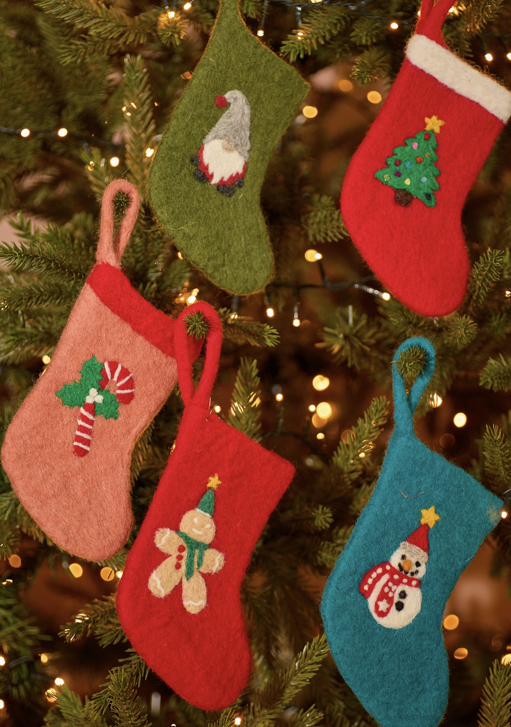 Felt Character Mini Stockings - Mixed