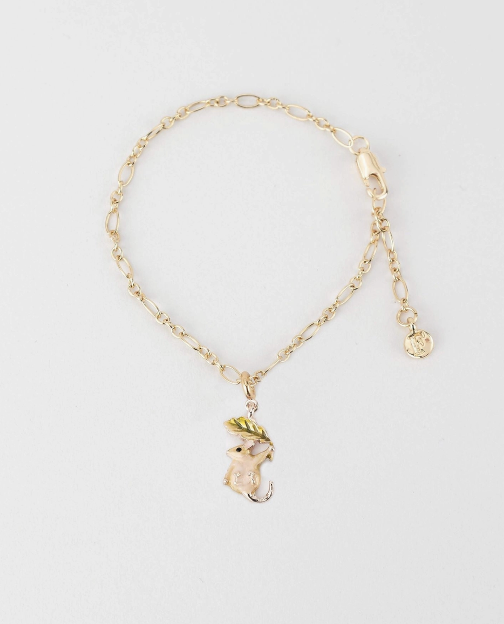Fable Enamel Dormouse Collector Chain Bracelet