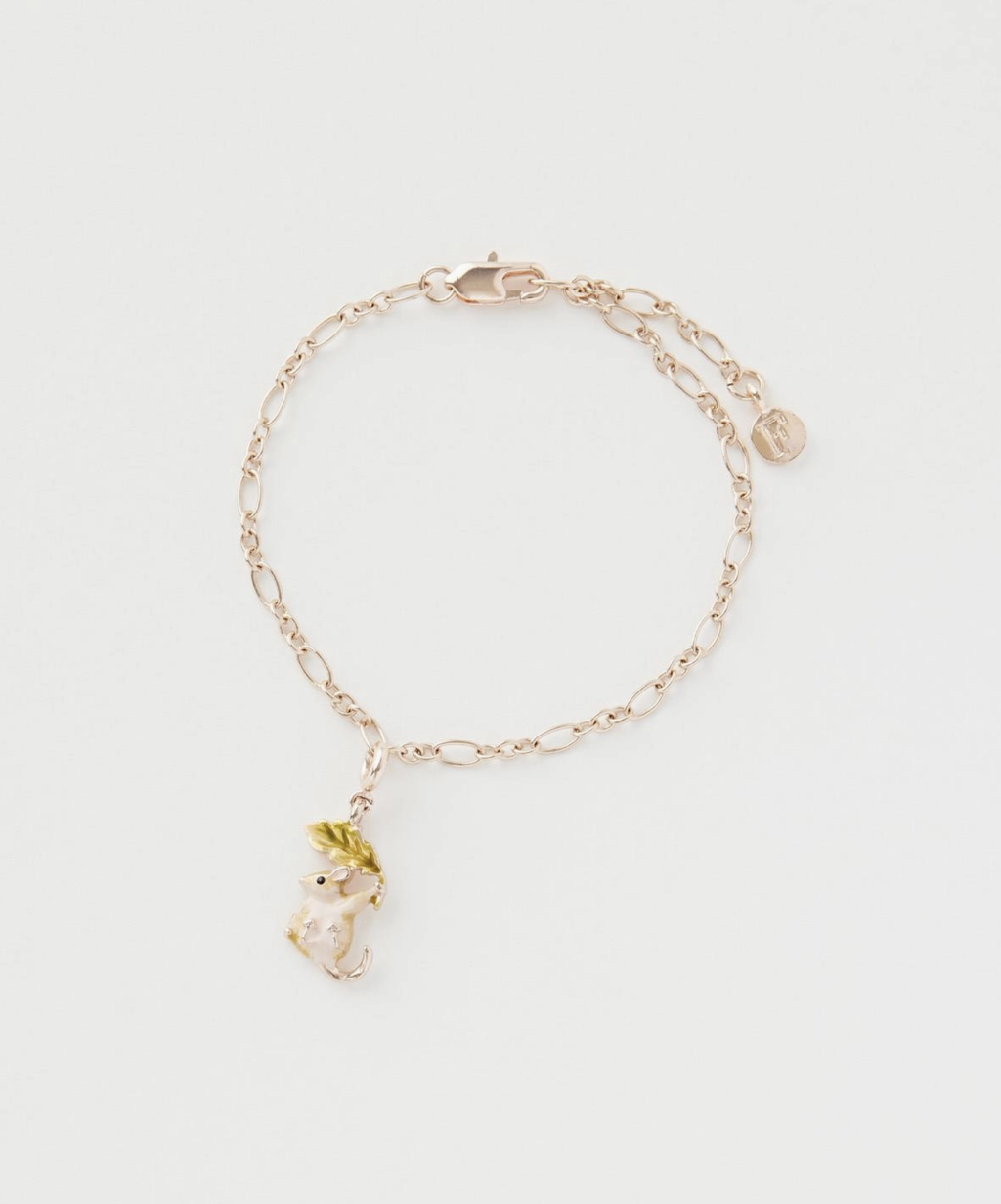 Fable Enamel Dormouse Collector Chain Bracelet