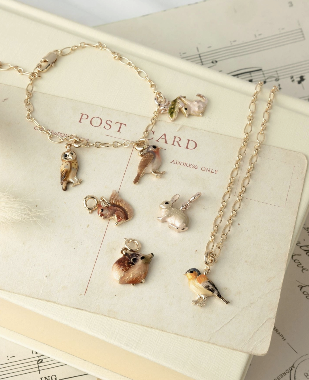 Fable Enamel Dormouse Collector Chain Bracelet