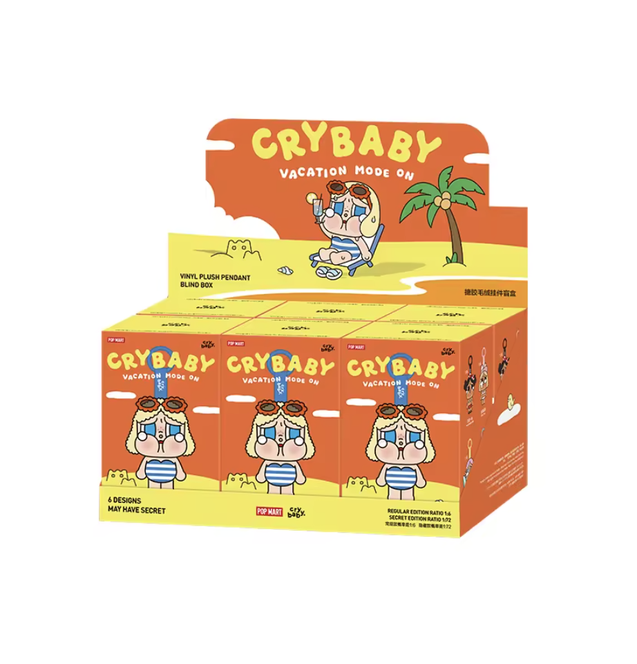 POP MART - CRYBABY - Vacation Mode On Series-Vinyl Plush Pendant Blind Box - No return & refund & exchange - Resale