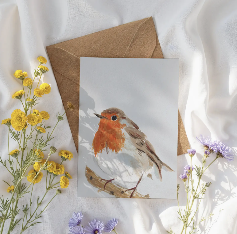 Robin Blank Greetings Card