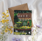 Swan Hotel, Bibury, Blank Greetings Card