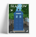 Illustrated print of Glasgow - A4 Size